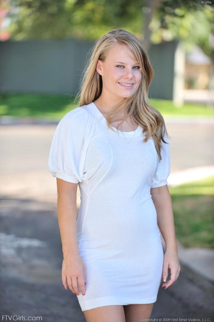 Brigitte playing outdoors