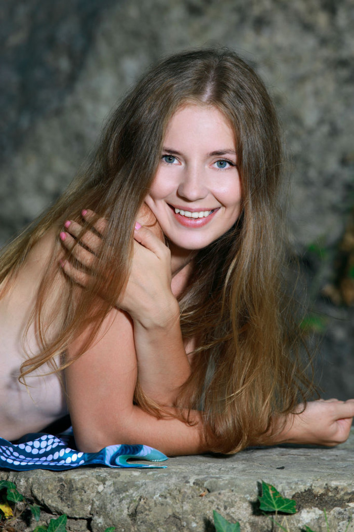 Vivian Posing On The Rocks
